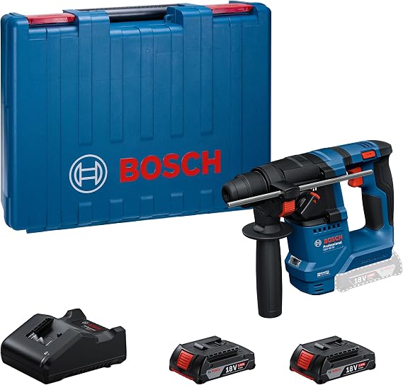 Bosch Professional 18V System Cordless Rotary Hammer GBH 18V-18 (SDS-Plus, incl. 2X 2.0Ah, GAL 18V-20)