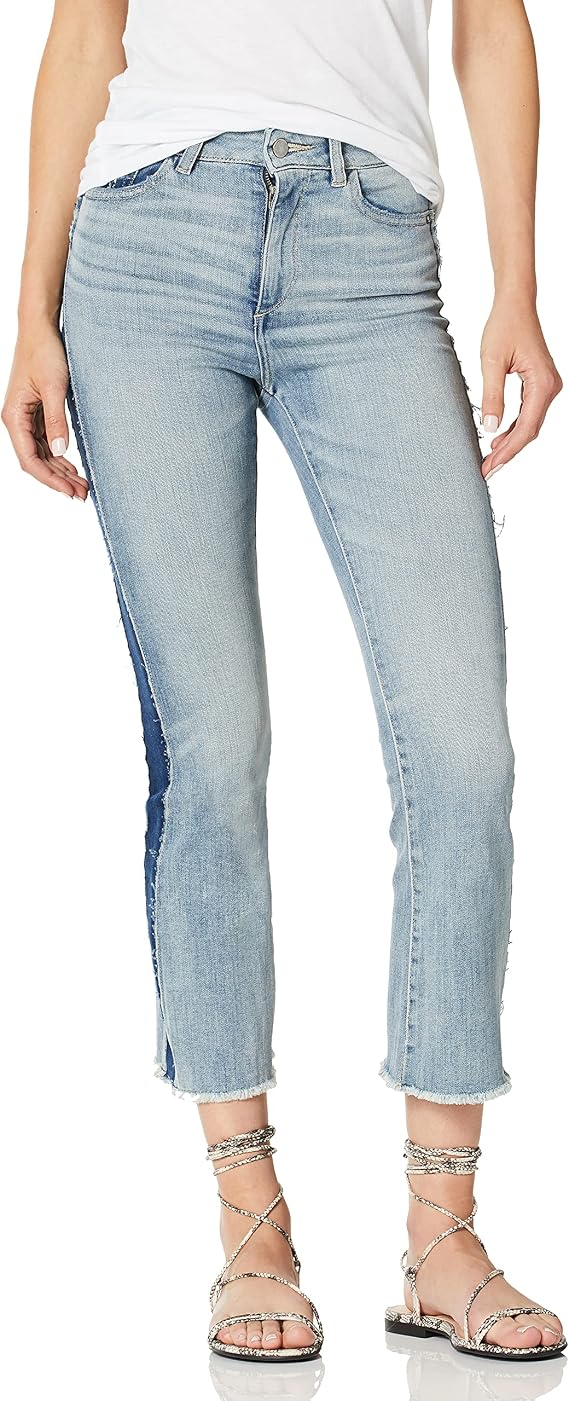 DL1961 Women's Bridget High Rise Bootcut Fit Crop Jeans