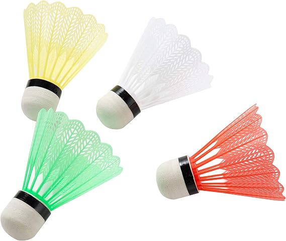 12 x Badminton Shuttlecocks Mixed Colour In Tube for Outdoor and Indoor Sport Exercise
