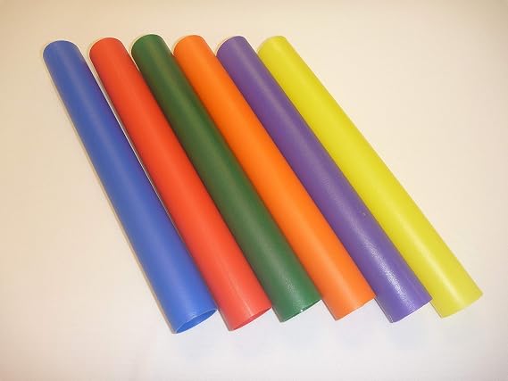 Plastic Relay Race Batons Set of 6 Colors