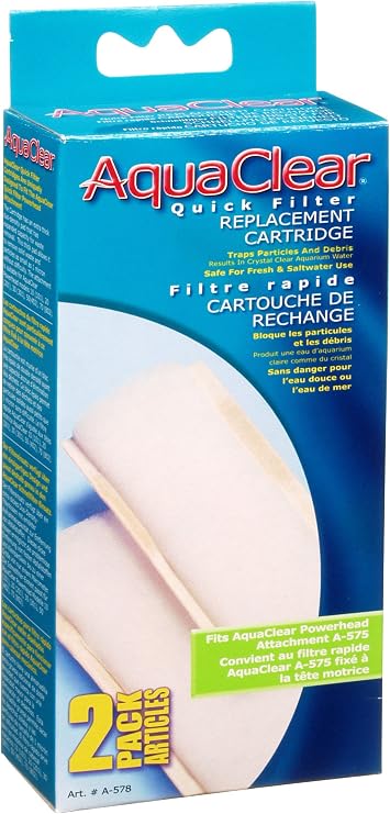 Aquaclear Quick Filter Replacement Filter Cartridge (Pack of 2