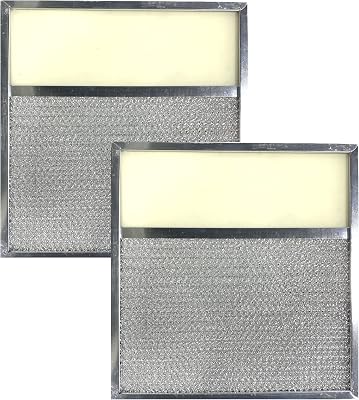 Air Filter Factory 10-34 x 11-34 X 716 Inches Range Hood Aluminum Lens Grease Filters 2-Pack