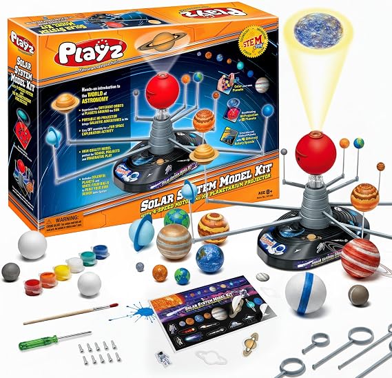 Playz Solar System Model kit for Kids, Planetarium Projector Planet Toys