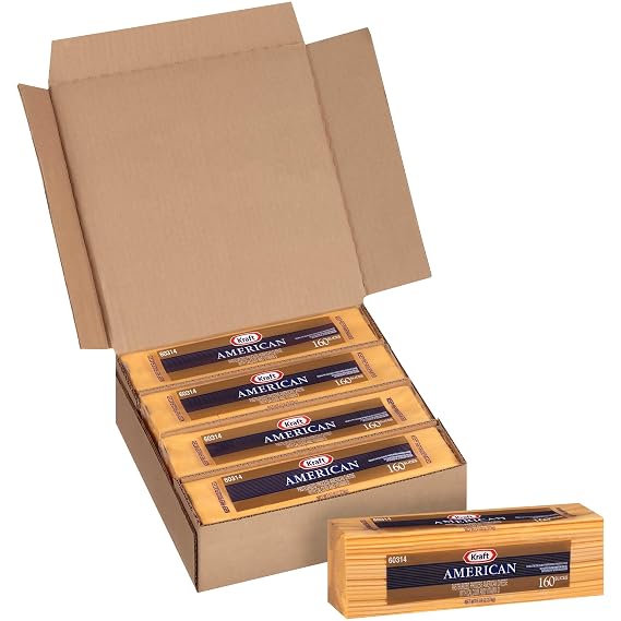 Kraft American Sliced Cheese, 5 Pound -- 4 per case.