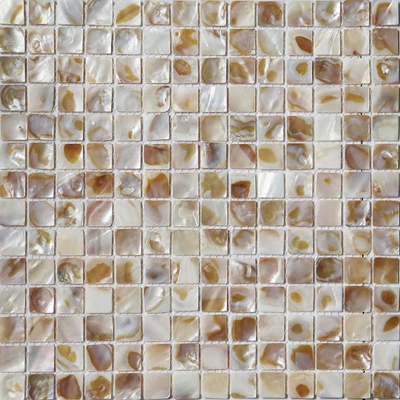 MOP Square Mother Pearl Mosaic Tile Backsplash Mesh for Bathroom Kitchen Sample 1 sq. ft.