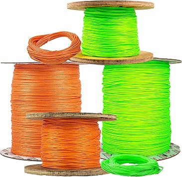 Teufelberger Dynaglide Arborist Throwline Dyneema Utility Line for Arborists Polyurethane Coated Neon Ropes for Hi-Visibility (1.8mm x 150ft, Neonorange)