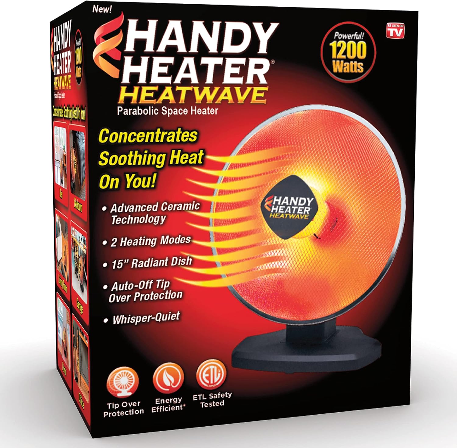 Ontel Handy Heater Heatwave Parabolic Space Heater Australia | Ubuy