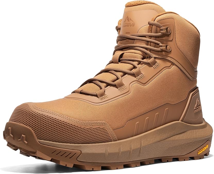 NORTIV 8 Men's Composite Toe Work Boots Slip Resistant | ASTM F2413-24 Safety Work Boots with Zipper Lightweight Comfort for all-day work for Warehouse Construction, Terrascope-nano