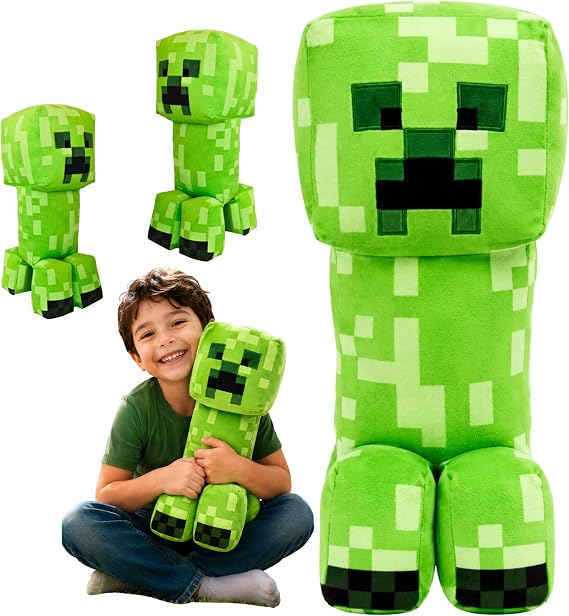 Minecraft Creeper Plush Toy 30cm, Super Soft Embroidered Gaming Character Plush for Kids & Collectors Premium Stuffed Soft Toy Gift for toddlers - Minecraft Collectible Plush Teddy 3+ years