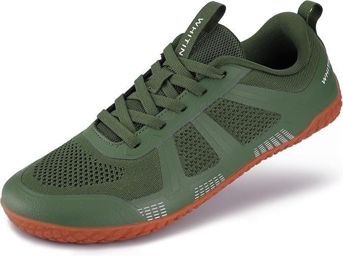 WHITIN Men's Wide Barefoot Shoes Zero Drop Tire Tread-Inspired Sole W710