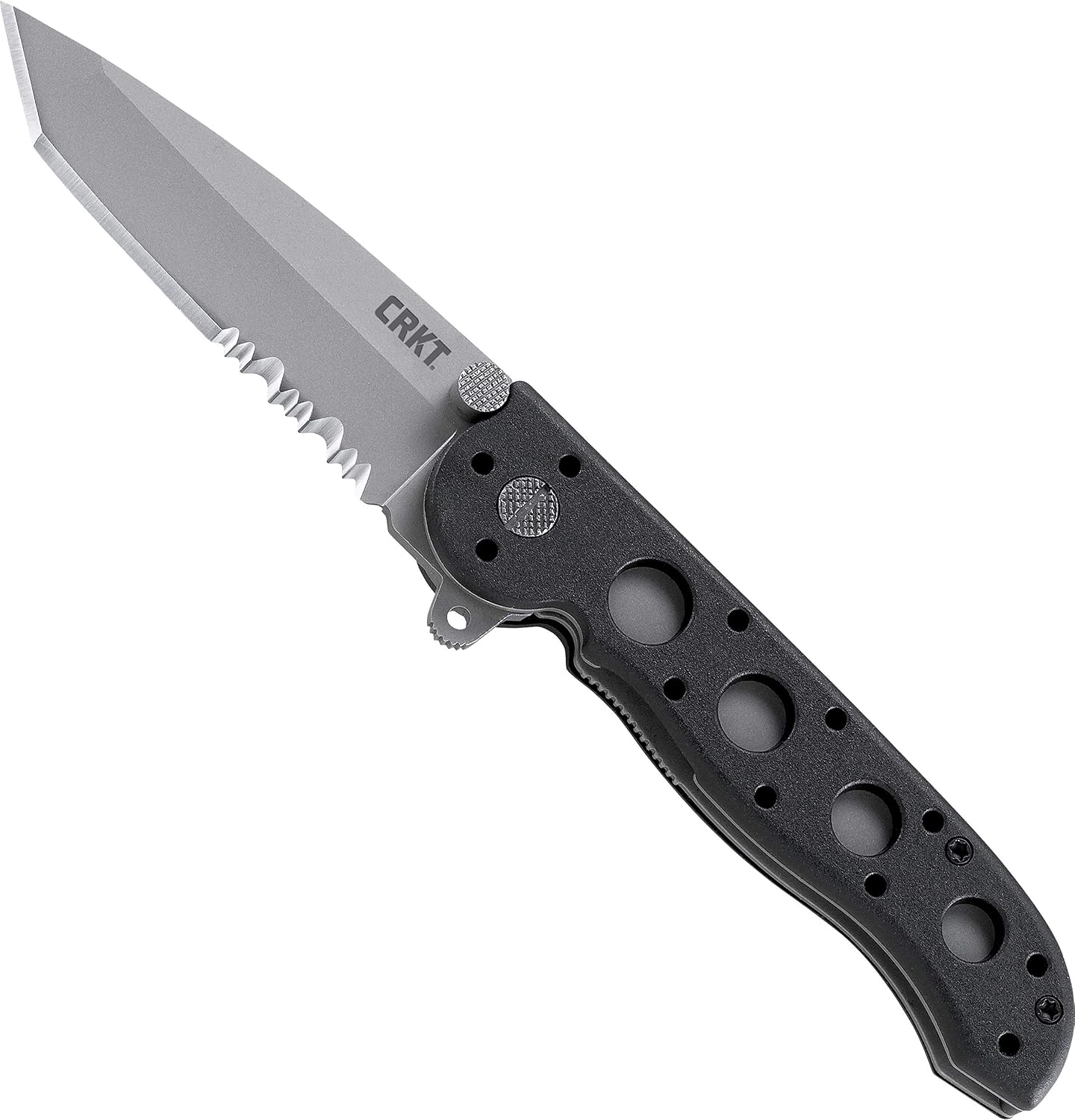 Columbia River Knife &amp; Tool M16-12Z EDC Folding Pocket Knife: Everyday Carry, Serrated Edge Blade, Tanto, Automated Liner Safety, Nylon Handle, Pocket Clip, One Size