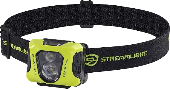 Streamlight 61435 Enduro Pro USB Rechargeable Headlamp, Yellow | Rechargeable spot and flood beam headlamp for all-day hands-free lighting