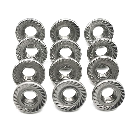 FullerKreg M4 x 0.7mm 304 Stainless Steel Serrated Hex Flange Lock Nuts