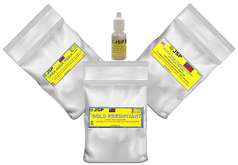 JSP Aqua regia Gold Refining Supply kit, 3X 1/2lb Bags +Stannous Chloride with Instructions.