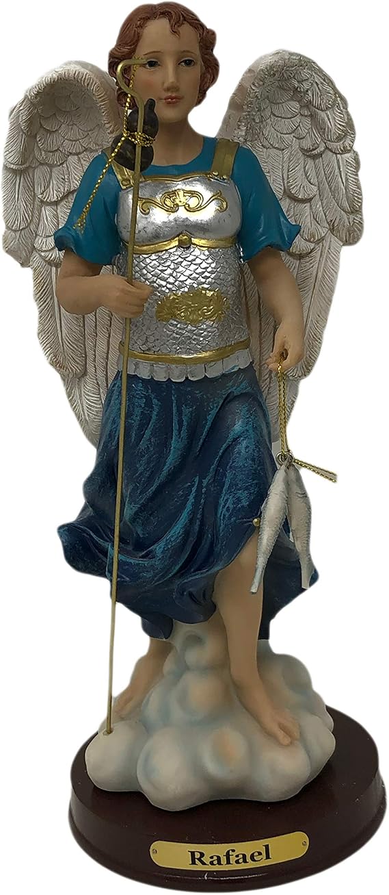 Estatua Arcangel San Rafael 12'' Inch Archangel San Rafael Religious Figure