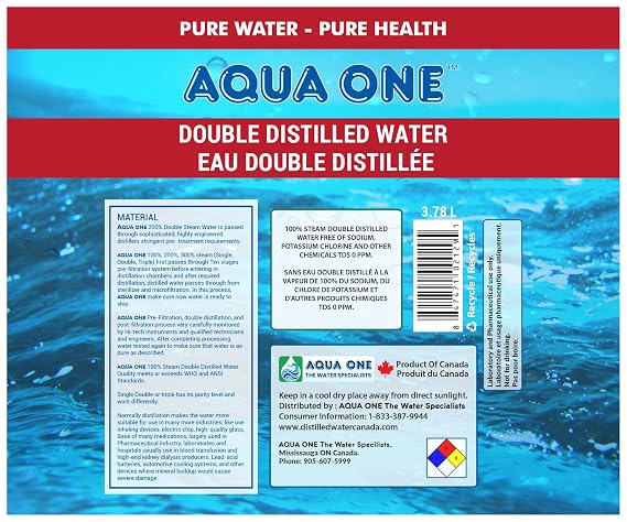 Generic Double Distilled Water 4 L