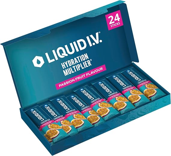 Liquid I.V. Hydration Multiplier Electrolyte Mix, Passion Fruit, 24 Sticks
