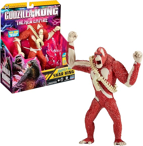 Godzilla x Kong: The New Empire, 7 inch Authentic Battle Roar Scar King Action Figure Toy, Iconic Collectable Movie Character Unique Limited Edition Packaging, Suitable for Ages 4 and More
