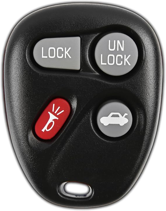 KeylessOption Key Fob Replacement for 1996 1997 1998 1999 2000 2001 2002 Buick Cadillac Chevrolet GMC Oldsmobile Pontiac Remote, 4-Button 25678792, Locksmith Required