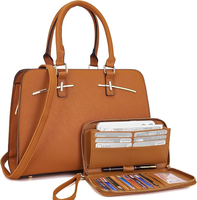 YZAOLL Purses for Women Handbag Wallet Work Tote Bag With 3 Compartments