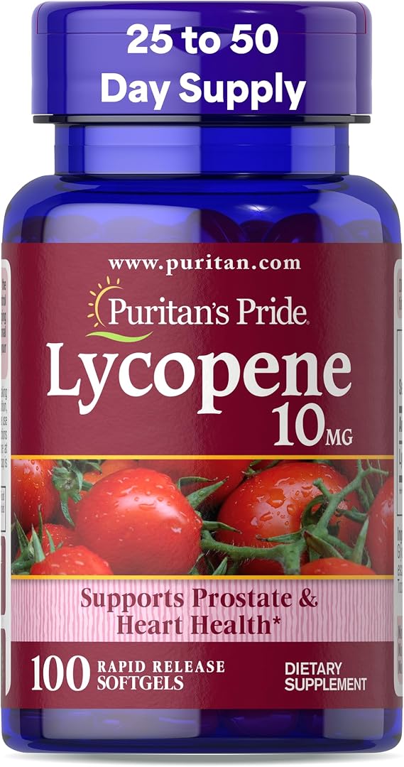 Puritan's Pride Premium Lycopene 10mg, 100 Rapid Release Softgels