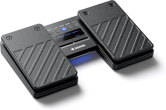 Donner Wireless Bluetooth Page Turner Pedal for iPad Tablets Phone Foot Pedal, Black