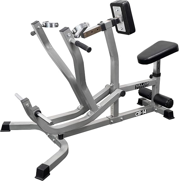 Valor Fitness Seated Row Machine Plate Loaded with Converging Arms & Multi-Grip Handles, 400 lb Capacity, 2" Plate Adapters for Back & Chest Strength Training Home Gym Equipment