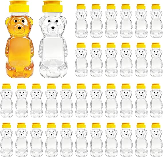 36 Pcs Honey Bear Bottle, 8oz Plastic Honey Squeeze Bottle Honeybear