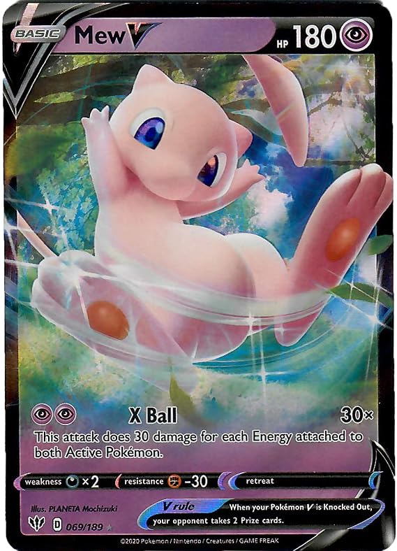 Mew V - 69/189 - Ultra Rare Sword & Shield Darkness Ablaze Singles