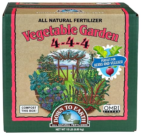Down To Earth All Natural Fertilizers Organic Vegetable Garden - 15 lb