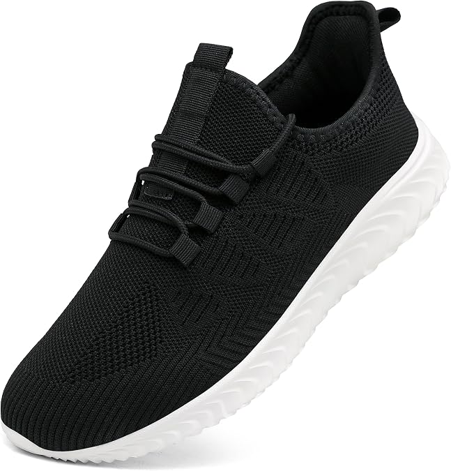 Mens Running Shoes Tennis Shoes Walking Gym Sneakers Non Slip | LightweightBreathable MeshCasualWorkoutSlip onAthleticComfortable Soft