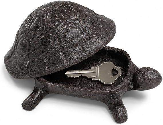 Cast Iron Turtle Key Hider, Hide A Key Outside Turtle Statues Key
