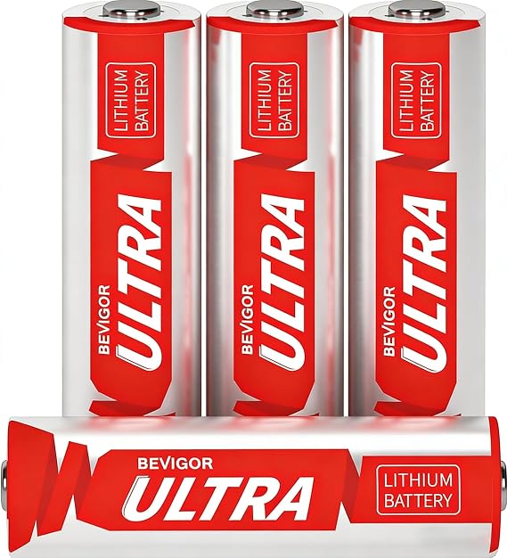 BEVIGOR Lithium Batteries AA, 3500mAh 1.5V AA Lithium Battery,4 Pack Double A Battery, Longer Lasting Lithium Iron AA Batteries for Flashlight, Toys, Remote Control Non-Rechargeable