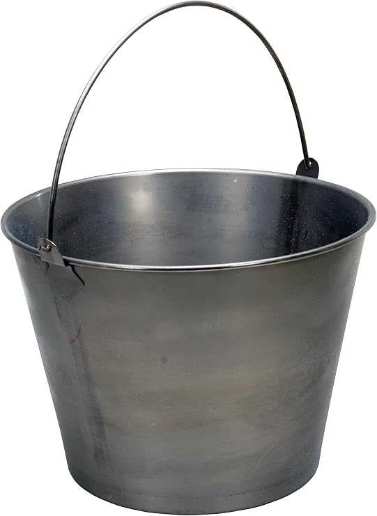 Vestil BKT-SS-500 Stainless Steel Bucket, 11" Depth, 5 gallon, 57 pound Capacity