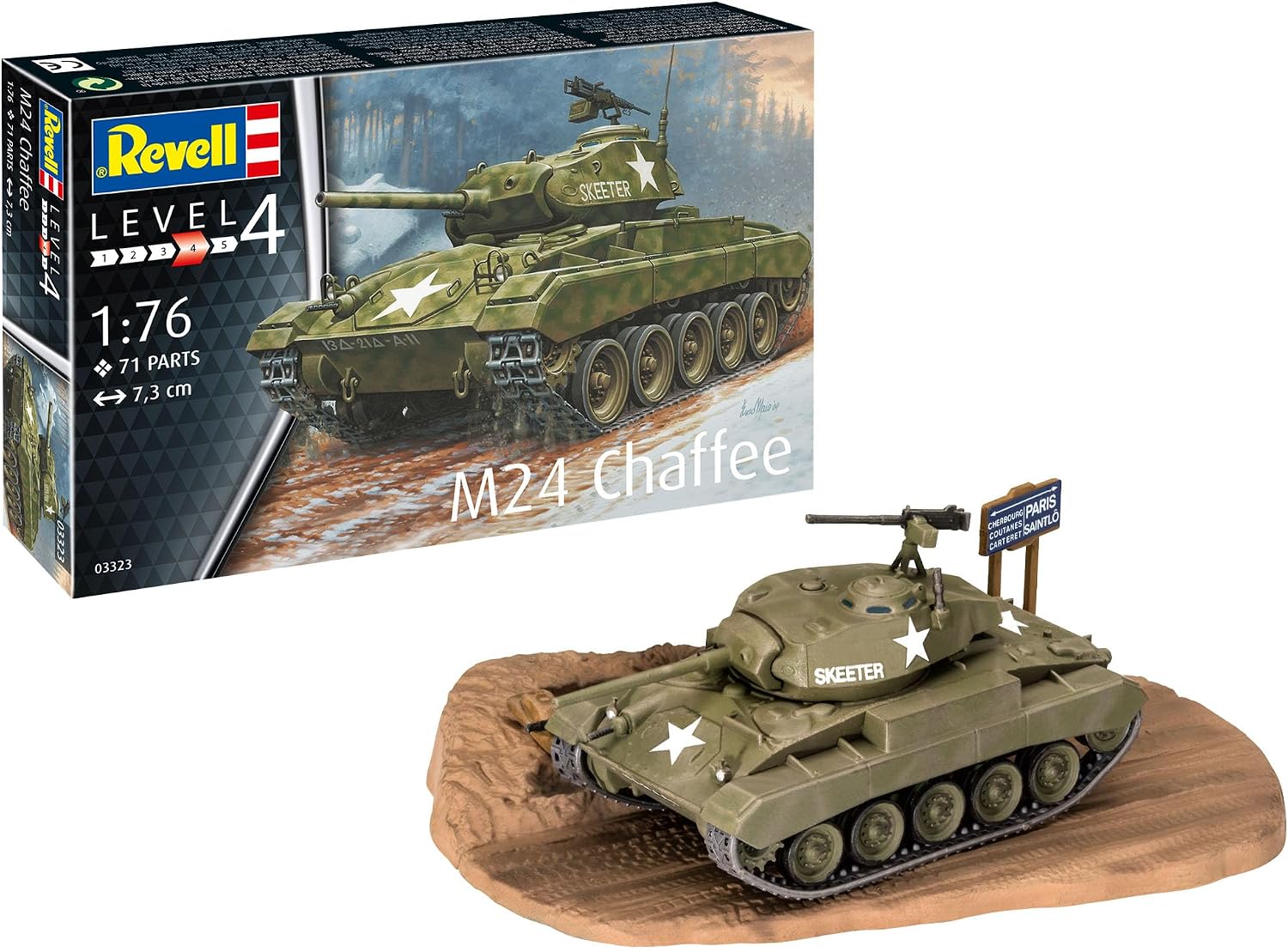 Revell 03323 M24 Chaffee, Multicolor