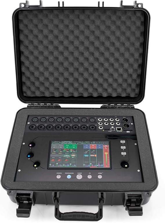 CASEMATIX Travel Case Compatible with Allen & Heath CQ-18T Digital Mixer in Customizable Foam - Includes Padded Carry Case Only