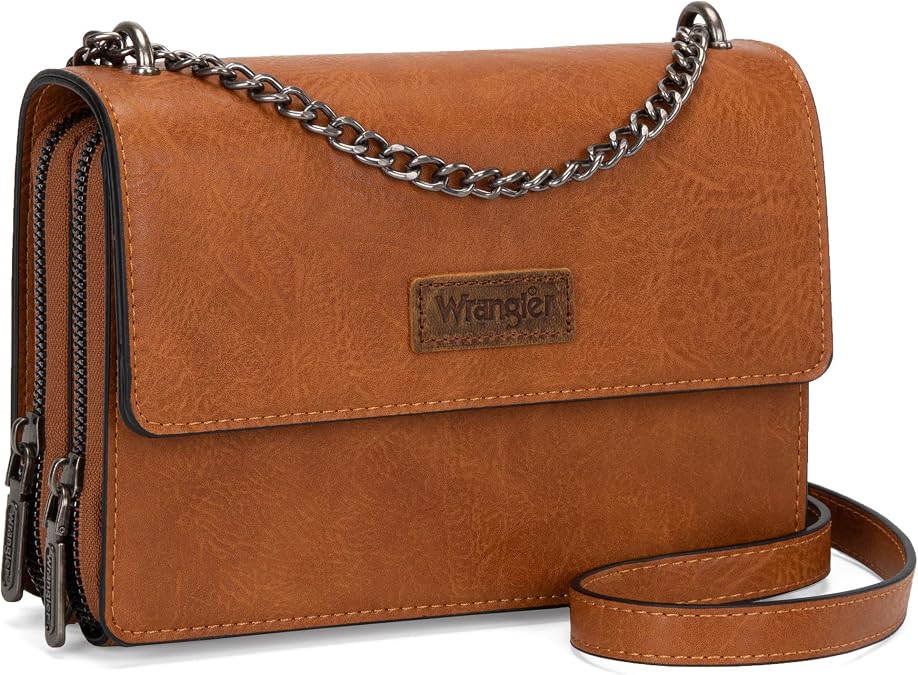 Wrangler Flap Crossbody Purse for Women Shoulder Bag Vintage Wallets