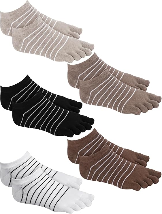 Sintege 5 Pairs Toe Socks Women Separated Ankle
