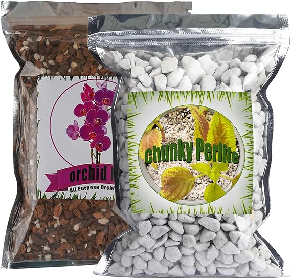 Orchid Potting Mix (1 qt) and Chunky Perlite (1 qt)