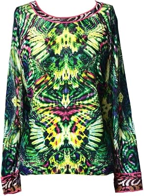 Custo Barcelona Grande Feather Lightweight Knit Wool Sweater
