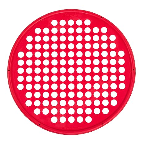 CanDo Hand Exercise Webs for Physical Therapy, Grip Strengthening, and Hand, Finger, Wrist Resistance Workouts, Portable Size, Low Powder, 14" Diameter, Red: Light