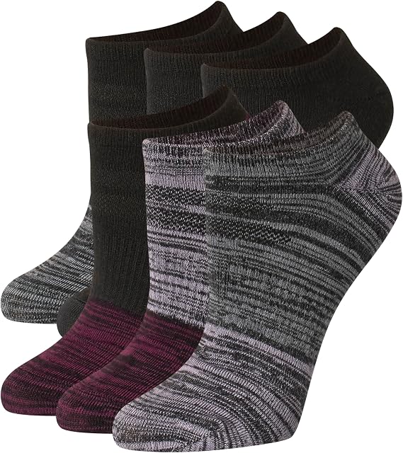 Hanes Women's Moves Ankle Socks, Performance Socks for Women, X-Temp, Cushioned with Arch Support