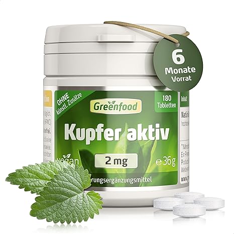 Greenfield Wild Copper Active 2mg Hochdosiert – No Artificial Additives Vegan