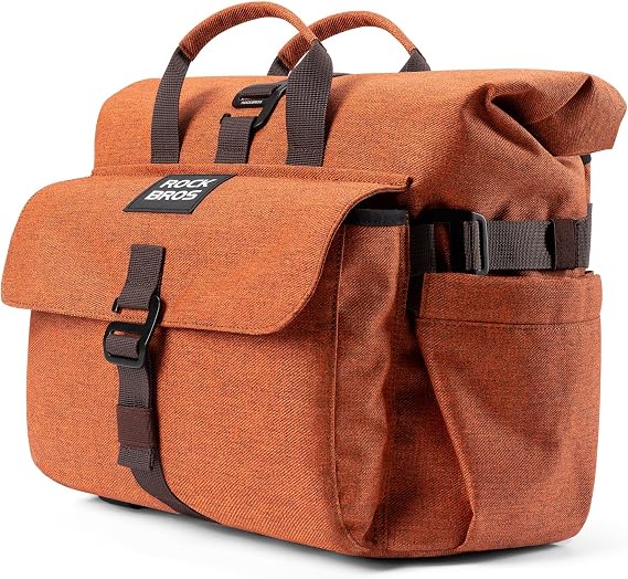 ROCKBROS Brompton Handlebar Bag, 9L-15L Adjustable Capacity Bag for Brompton Folding Bike,Multi-functional, Roll-Top Quick-Release Fit for Commuting