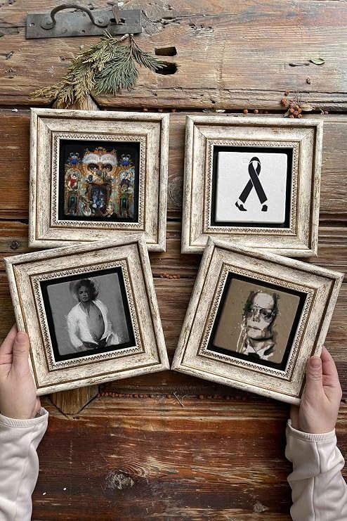 Oscar Stone Decor Çerçeveli Taş Tablo Duvar Dekoru 20X20Cm 4'Lü Set Michael Jackson Set 4-4Cdd-057