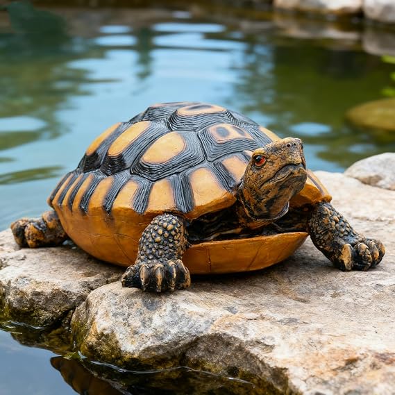 14.9-inch Outdoor Sea Turtle Statue Decoration, Large Lifelike Turtle Sculpture for Outdoor Garden, Courtyard Lawn, Lawn Landscape, Swimming Pool Decoration, Housewarming Gift