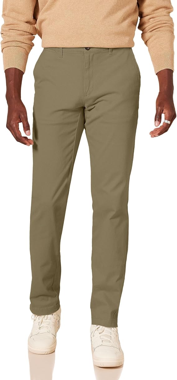 Amazon Essentials Men's Classic-Fit Casual Stretch Chino Casual Trousers