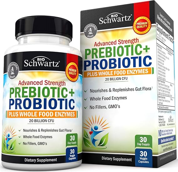 Advanced Prebiotics & Probiotics for Women & Men, 30 Capsules