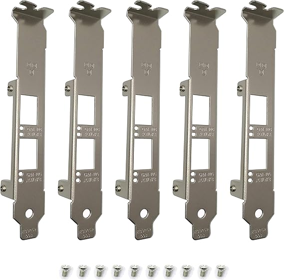 BestParts 5pcs New Full Height Bracket for Intel E10G42BTDA X520-DA2 E10G42BFSR X520-SR2 X520-LR2 X710-DA2 JL82599ES E33052-003