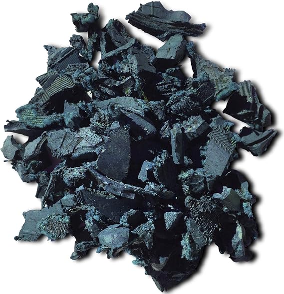 NuPlay Rubber Mulch Landscaping Bark Rubber Nugget Weed Barrier Garden Ground Cover, 1 Pack, Blue